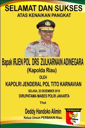 Sesuaikan Status Polda, Kapolda dan Wakapolda Riau Naik Pangkat 